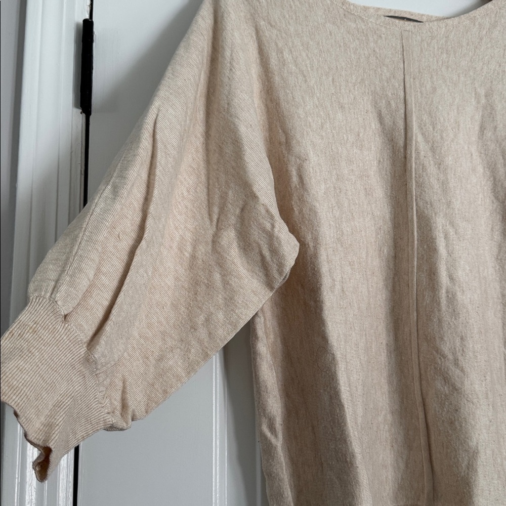 Marled Women's Cream Crew Neck Sweater Size Large - Picture 2 of 5